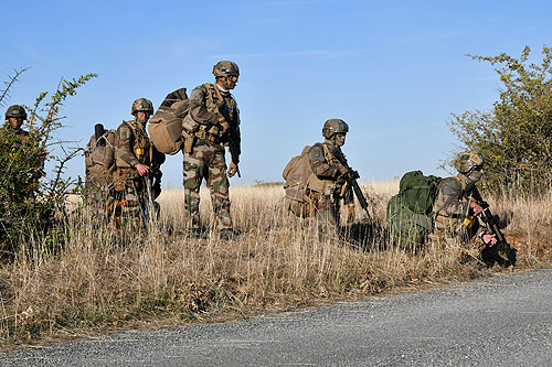 Section de combat du 1er RPH prête à embarquer