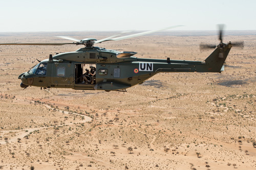 Hélicoptère NH90 TTH de l'Armée belge au Mali