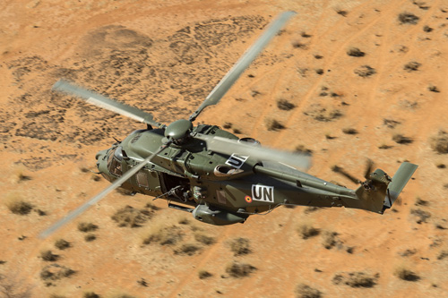 Hélicoptère NH90 TTH de l'Armée belge au Mali