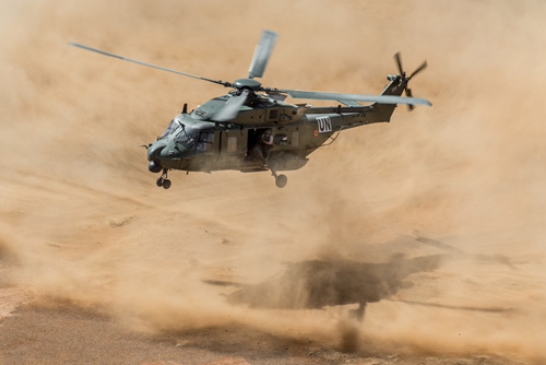 Hélicoptère NH90 TTH de l'Armée belge au Mali