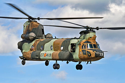 Hélicoptère de transport lourd CH47 Chinook de l'Armée de Terre espagnole (FAMET)