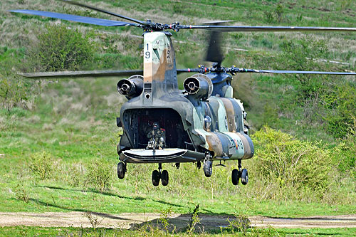 Hélicoptère de transport lourd CH47 Chinook de l'Armée de Terre espagnole (FAMET)