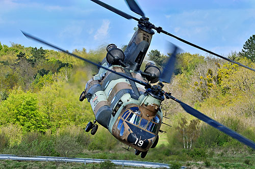 Hélicoptère de transport lourd CH47 Chinook de l'Armée de Terre espagnole (FAMET)