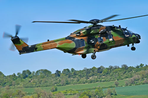 Retour d’un NH90 Caïman à l’issue de la séquence de vol conduite depuis Chaumont