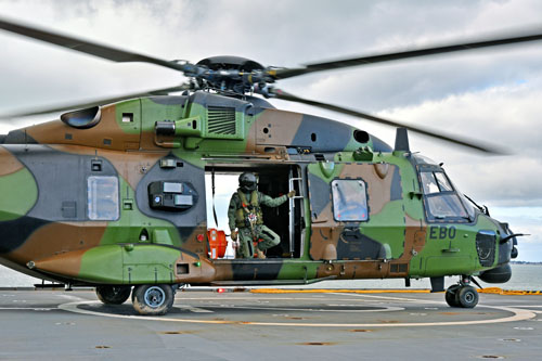 Appontage de l'hélicoptère NH90 EBO