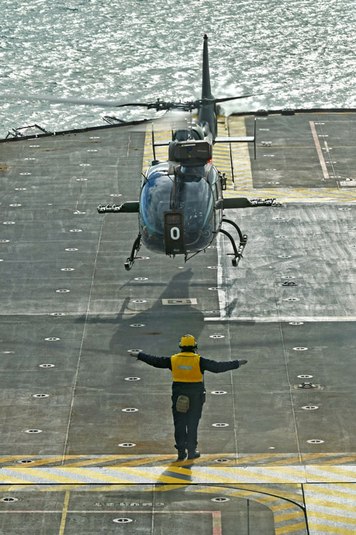 Retour de l'hélicoptère Gazelle