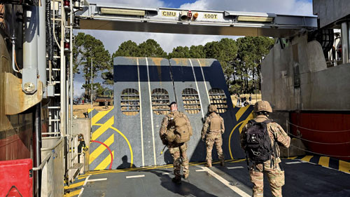 A l'intérieur de l'EDAR, la rampe d'accès se replie