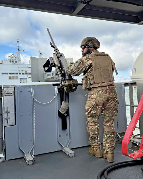 Arrivée en vue du PHA Mistral