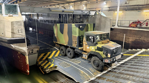 Embarquement d'un camion dans l'EDAR