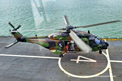 Posé de l'hélicoptère NH90 EBO