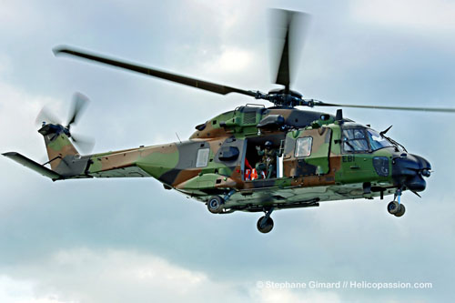 Hélicoptère NH90 EBI prêt au décollage