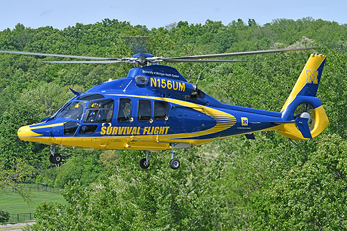 Hélicoptère EC155 N156UM Survival Flight, University of Michigan Health System, Ann Arbor