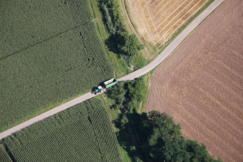 Photo aérienne prise d'un hélicoptère