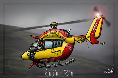 Hélicoptère EC145 Sécurité Civile