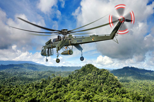 Hélicoptère CH54A Tarhe, US Army, Vietnam