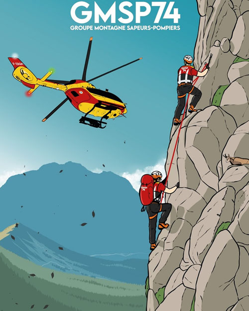 Hélicoptère H145 de la Sécurité Civile avec le PGHM d'Annecy