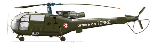 Hélicoptère SA316 Alouette III de l'Armée de Terre (ALAT)