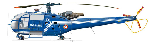 Hélicoptère SA316 Alouette III de l'ALAT