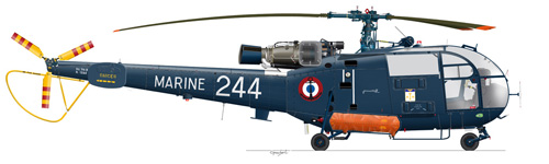 Hélicoptère SA316 Alouette III de l'ALAT