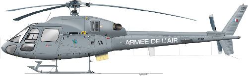 Hélicoptère AS355 Fennec de l'Armée de l'Air