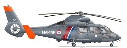 Hélicoptère Dauphin SP de la Marine Nationale