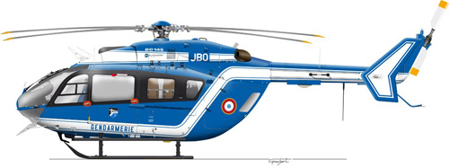 Hélicoptère EC145 de la Gendarmerie Nationale