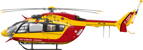 Hélicoptère EC145 de la Sécurité Civile