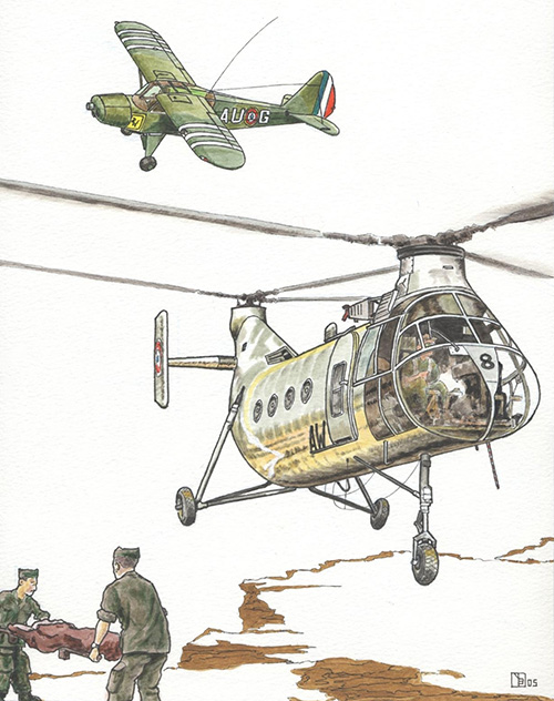 Hélicoptère Piasecki Vertol H21 