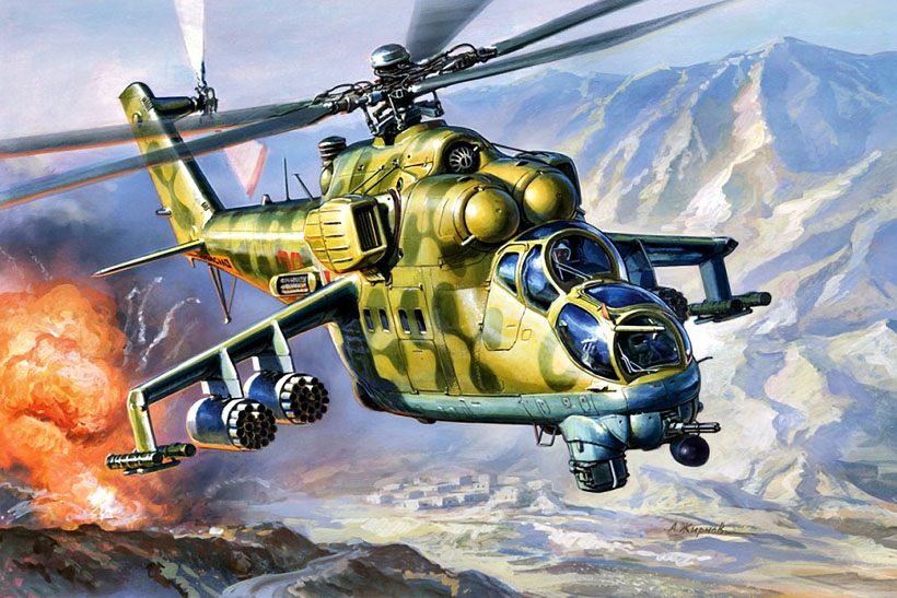 Hélicoptère MI24 Hind E de l'armée russe, Guerre d'Afghanistan