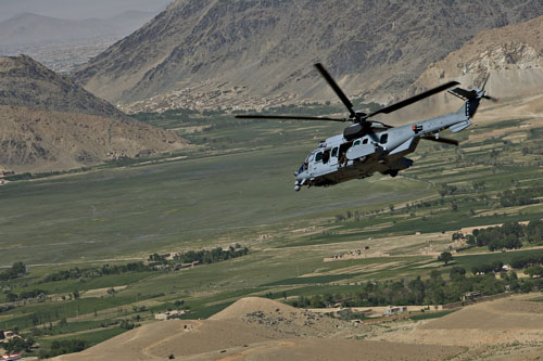 Hélicoptère EC725 Caracal de l'Armée de l'Air en Afghanistan