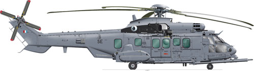 Hélicoptère EC725 Caracal de l'Armée de l'Air