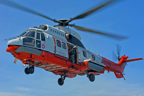 Hélicoptère AS332 L2 SuperPuma B-HRN du Government Flying Service de Hong-Kong