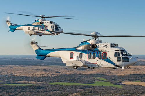 Hélicoptères H225 d'Air Center Helicopters, USA