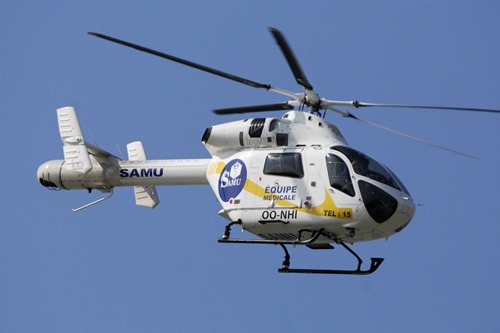 Hélicoptère MD902 Explorer OO-NHI du SAMU 80