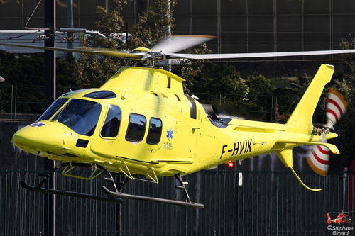 Hélicoptère AW109 Trekker F-HVIK du SAMU 76