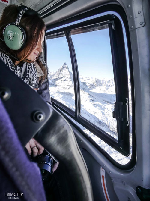 Vol en hélicoptère vers le Matterhorn