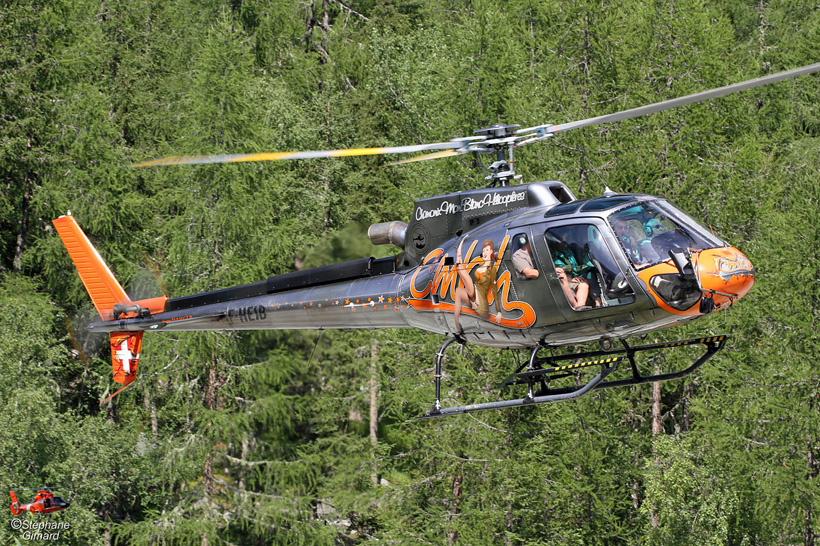 Hélicoptère AS350 B3 Ecureuil F-HESB de Chamonix Mont-Blanc Hélicoptères (CMBH)