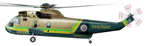 Hélicoptère S61 Seaking, Los Angeles County Sheriff