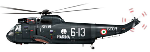 Hélicoptère S61 Seaking, Italie