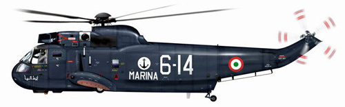 Hélicoptère S61 Seaking, Italie