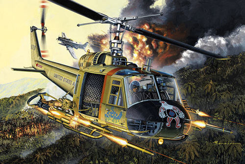 Hélicoptère UH1 Huey US Army au Vietnam