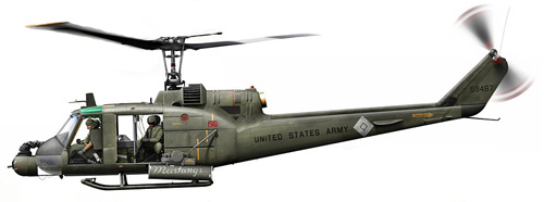 Hélicoptère UH1 Huey US Army au Vietnam