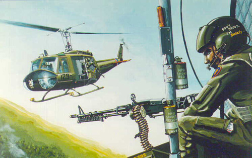 Hélicoptère UH1 Huey US Army au Vietnam