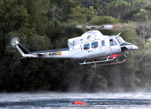 L'hélicoptère Bell 412 SP EC-MMC d'INAER 