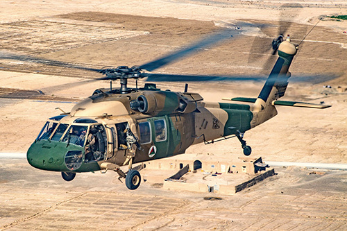 Hélicoptère UH60 Blackhawk Afghanistan