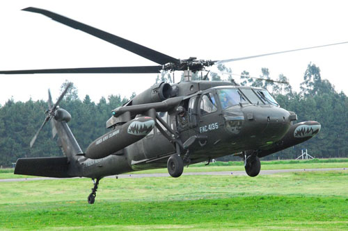 Hélicoptère UH60 Blackhawk de l'Armée de l'Air colombienne