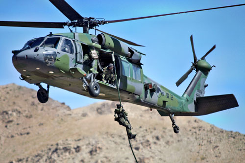 Hélicoptère UH60 Blackhawk Corée du Sud