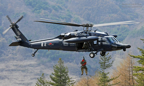 Hélicoptère UH60 Blackhawk Corée du Sud