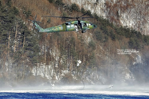 Hélicoptère UH60 Blackhawk Corée du Sud