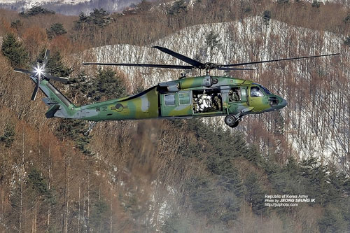 Hélicoptère UH60 Blackhawk Corée du Sud